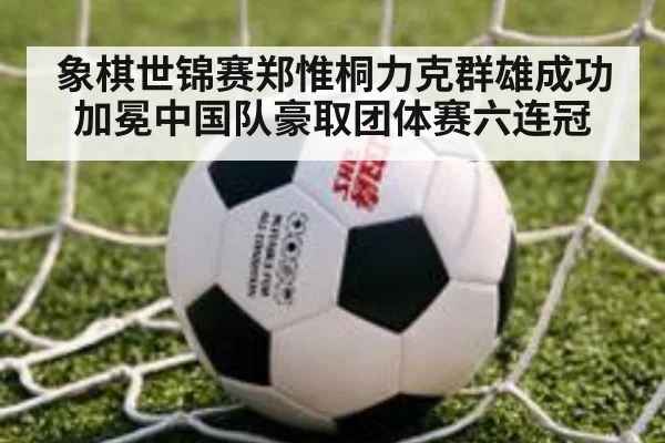 象棋世锦赛郑惟桐力克群雄成功加冕中国队豪取团体赛六连冠